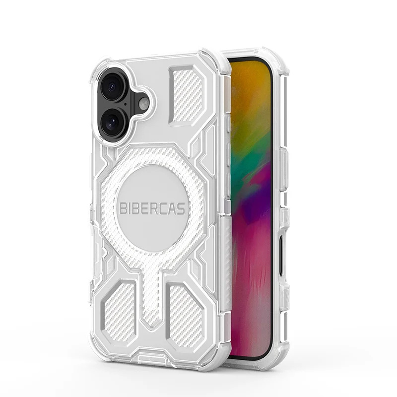 J16 semi-transparent magnetic anti-drop phone case
