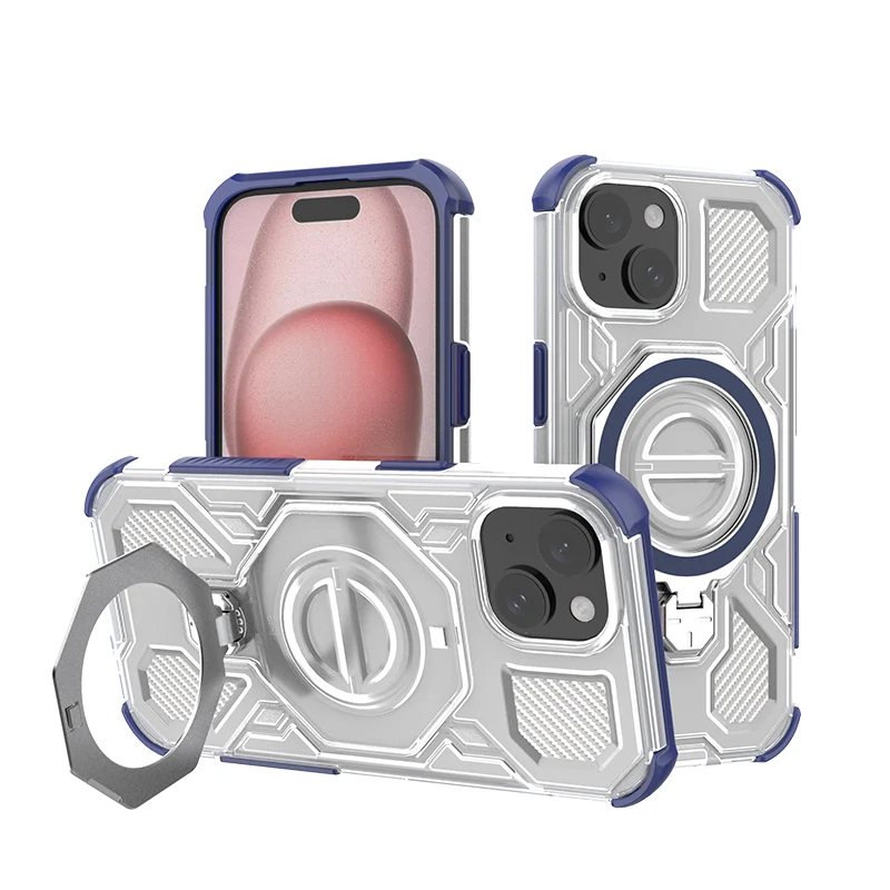 J20 semi-transparent magnetic anti-drop phone case