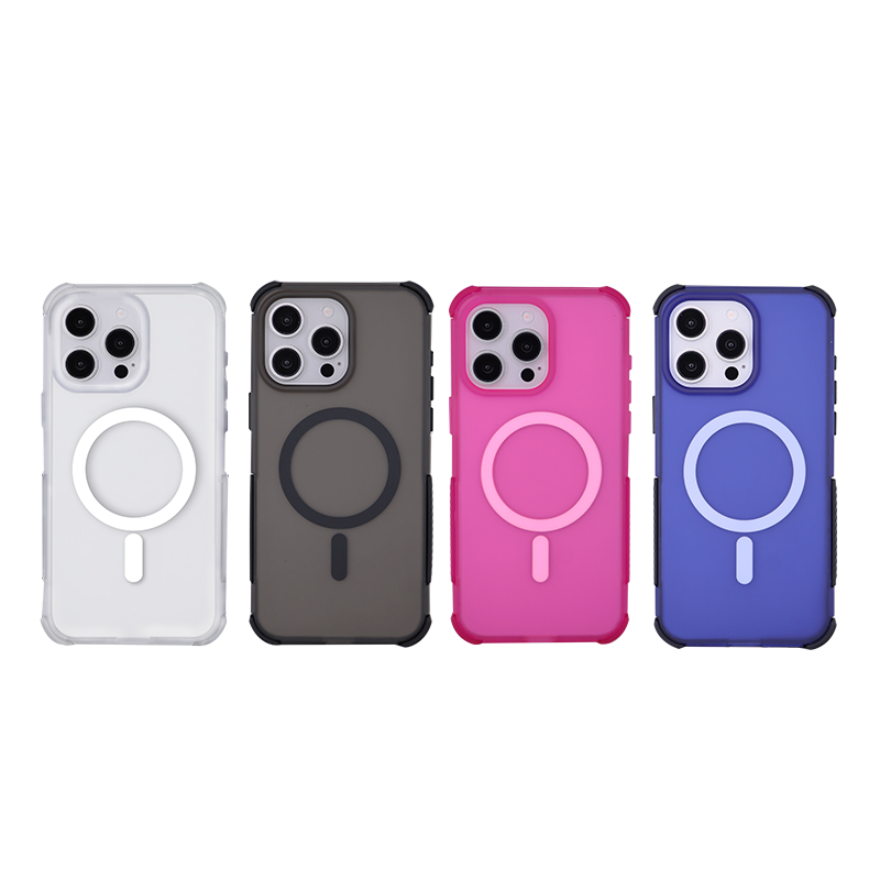 Luxury clear magnetic phone case with removable back cover