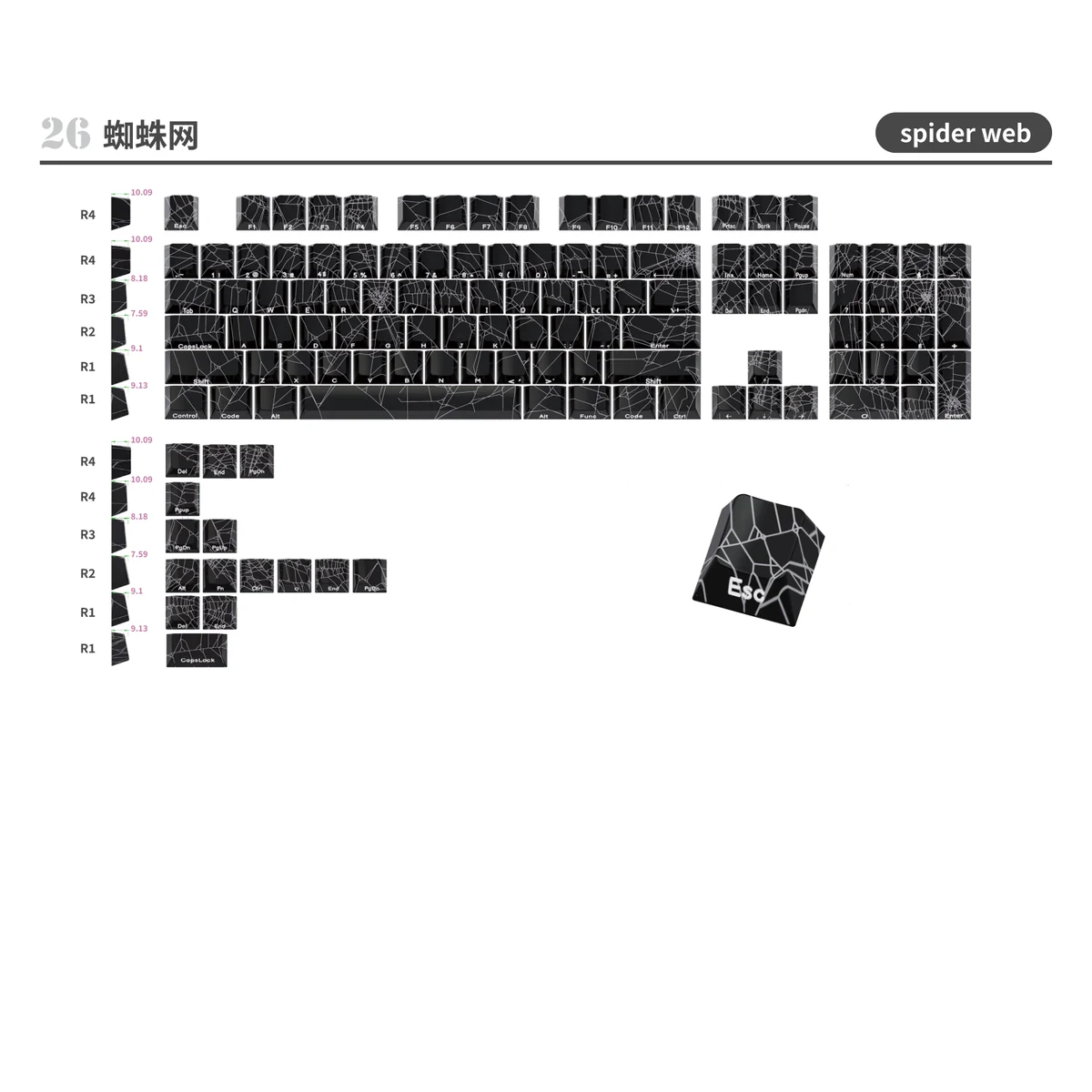 Spider Web Keycap Set product image