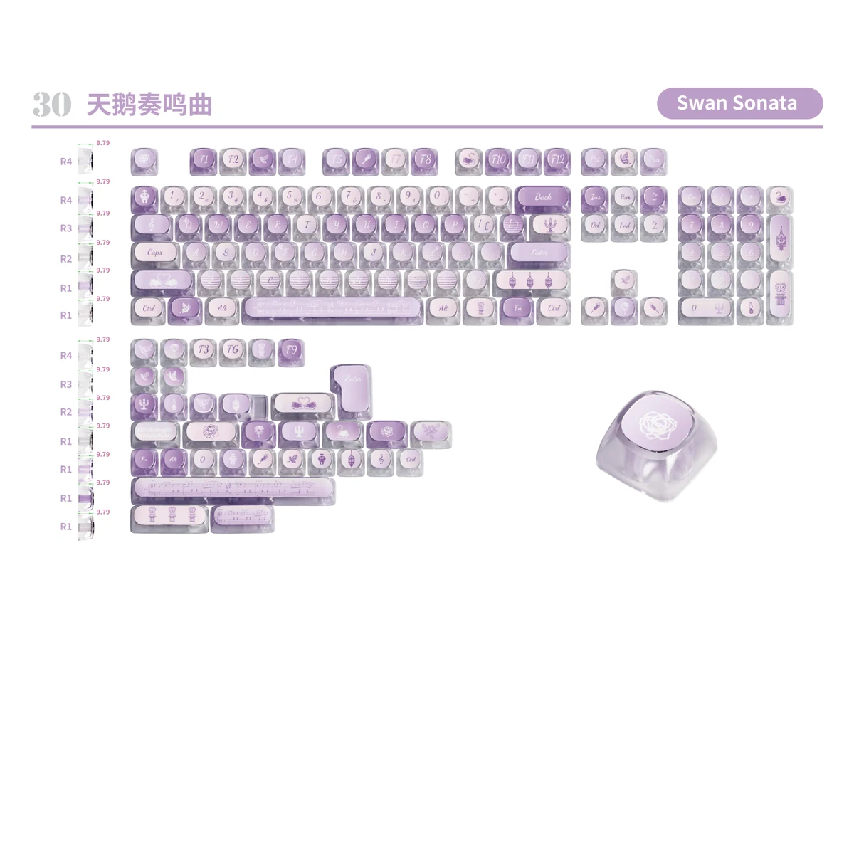 Swan Sonata Keycap Set product image