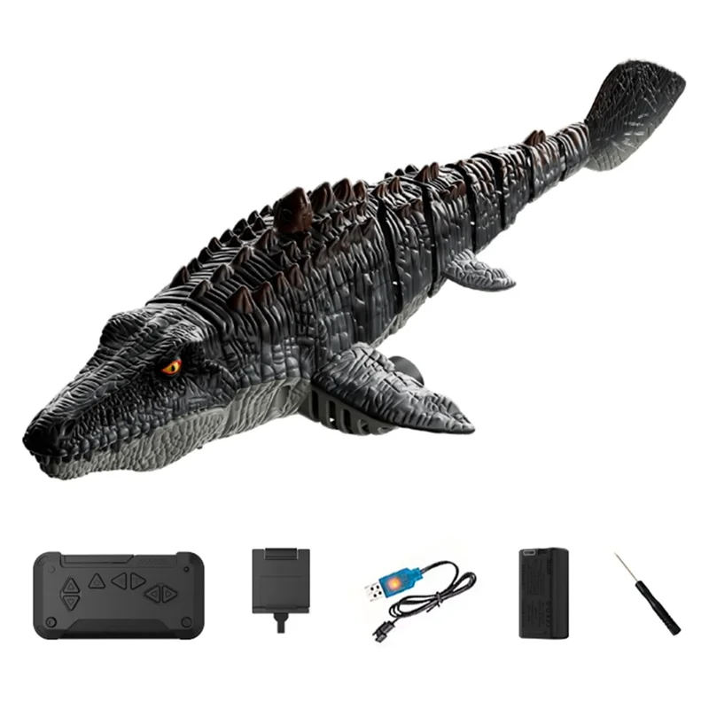 4DRC 4D-S11 2.4G Remote Control Mosasaur Shape RC Boat Water Spraying Toy with Camera, with 1 Battery - 1