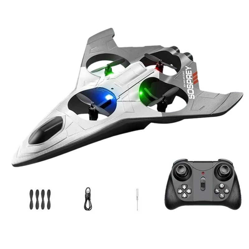 4DRC 4D-V54 EPP Foam Aircraft with 1 Battery Amphibious Drone Stunt Toy with Remote Control - Black - 1