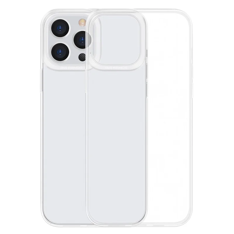 BASEUS Simple Series Soft TPU Phone Case for iPhone 13 Pro Max 6.7 inch Cell Phone Protective Cover Shell - Transparent - 1