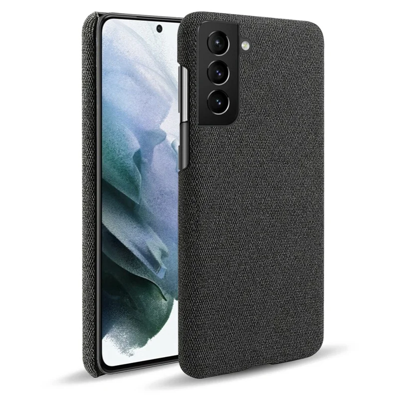KSQ For Samsung Galaxy S22 5G Cloth and Plastic Phone Case Phone Protection Cover - Black - 1