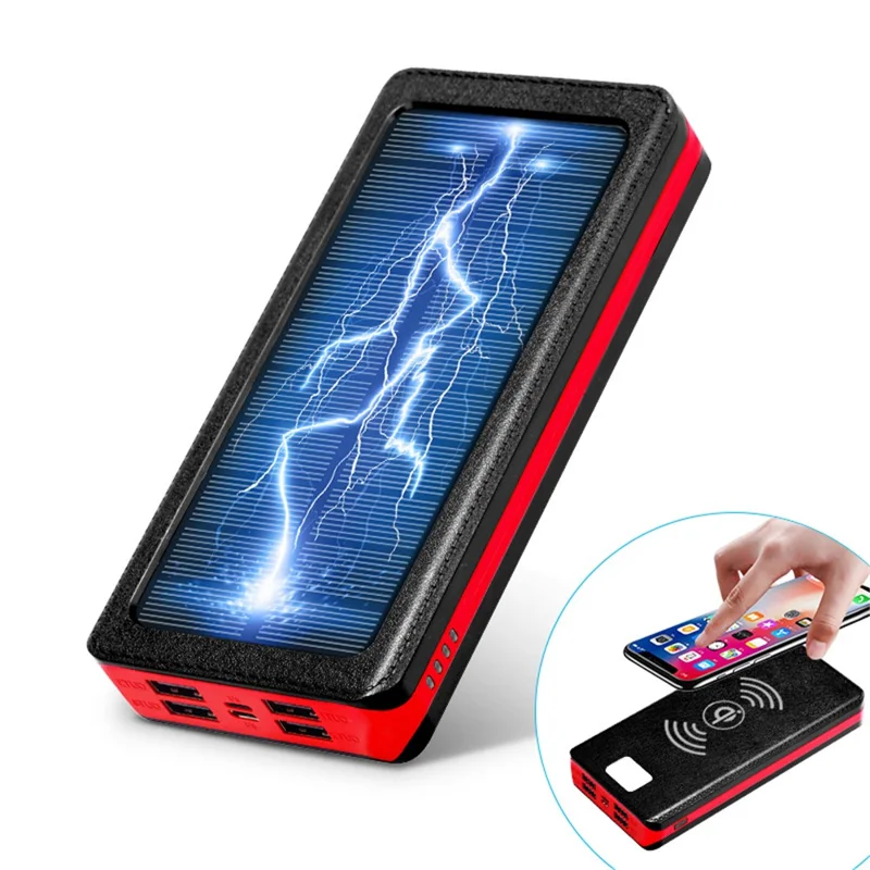 PSOOO PS-400 20000mAh 2W Solar Power Bank with LED Camping Light Support Wireless Charging - 1