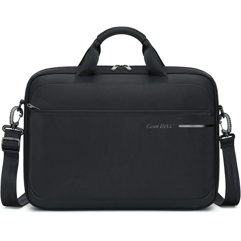 COOLBELL CB-2132 Business Laptop Bag for 15.6 Inch Notebook Waterproof Briefcase Messenger Bag with Trolley Strap - Black - 1