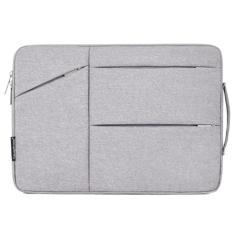 CANVASARTISAN L25-58 15-inch Laptop Protective Sleeve Notebook PC Handbag Carrying Bag - Light Grey - 1