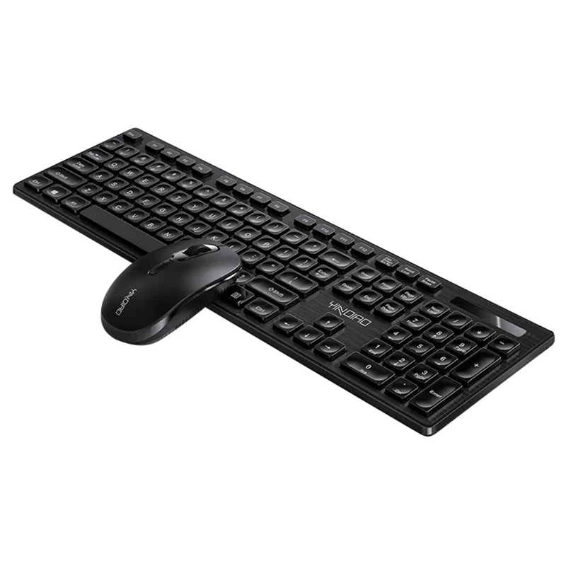 YINDIAO V3Max 2.4G Wireless Smart Sleep Office Keyboard Mouse Set for Computer Laptop - Black - 1