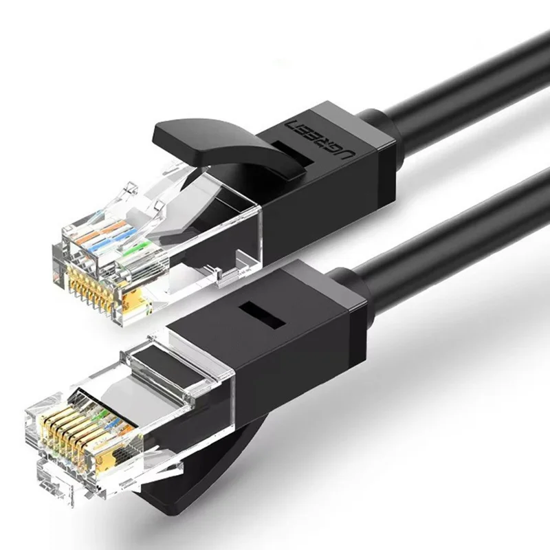 UGREEN NW102 20160 2m Cat6 Ethernet Cable 1000Mbps High Speed RJ45 Network Cable - Black - 1