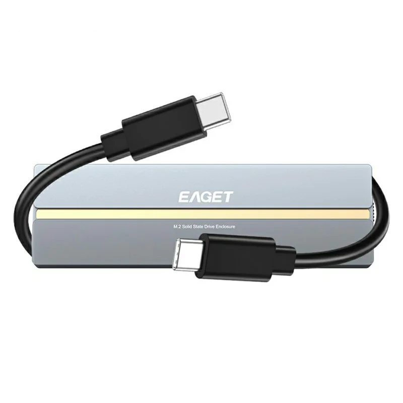 EAGET SE2100 M.2 NVMe SSD Enclosure 20Gbps USB 3.2 Gen2X2 Type-C Aluminum Alloy External SSD Case - 1