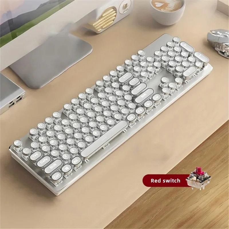 EWEADN TK950 Bluetooth-compatible / Wired / 2.4G Wireless Rechargeable Keyboard Computer Mechanical Keyboard - Red Switch - 1