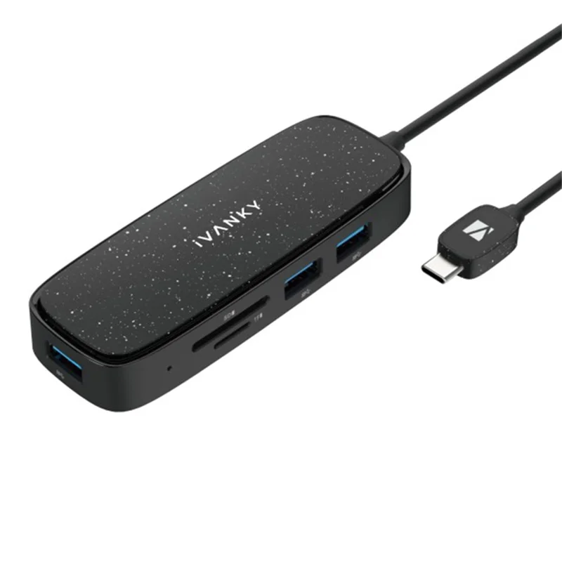 IVANKY VCA03 Type-C Hub Adapter to PD+3xUSB 3.0+HD 4K Output+2 Card Reader Slots - 1