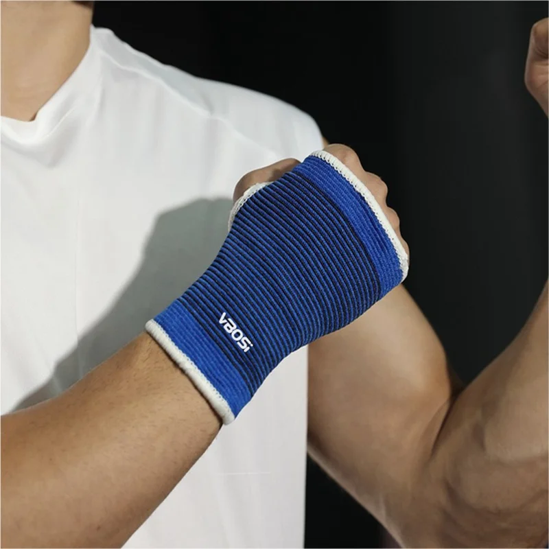 VBOSI 1027V 1Pair Sports Wrist Support Knitted Breathable Protective Gear for Fitness / Cycling / Volleyball / Weightlifting / Training - Blue - 1