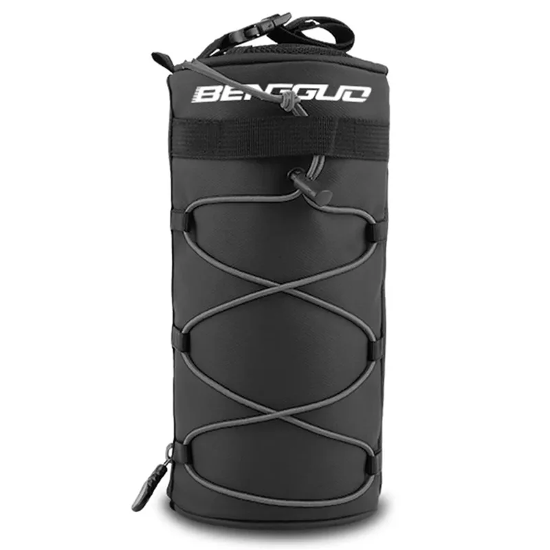 BENGGUO BG-0833 Bike Handlebar Bag MTB Bicycle Front Tube Bag Cycling Pouch - Black - 1