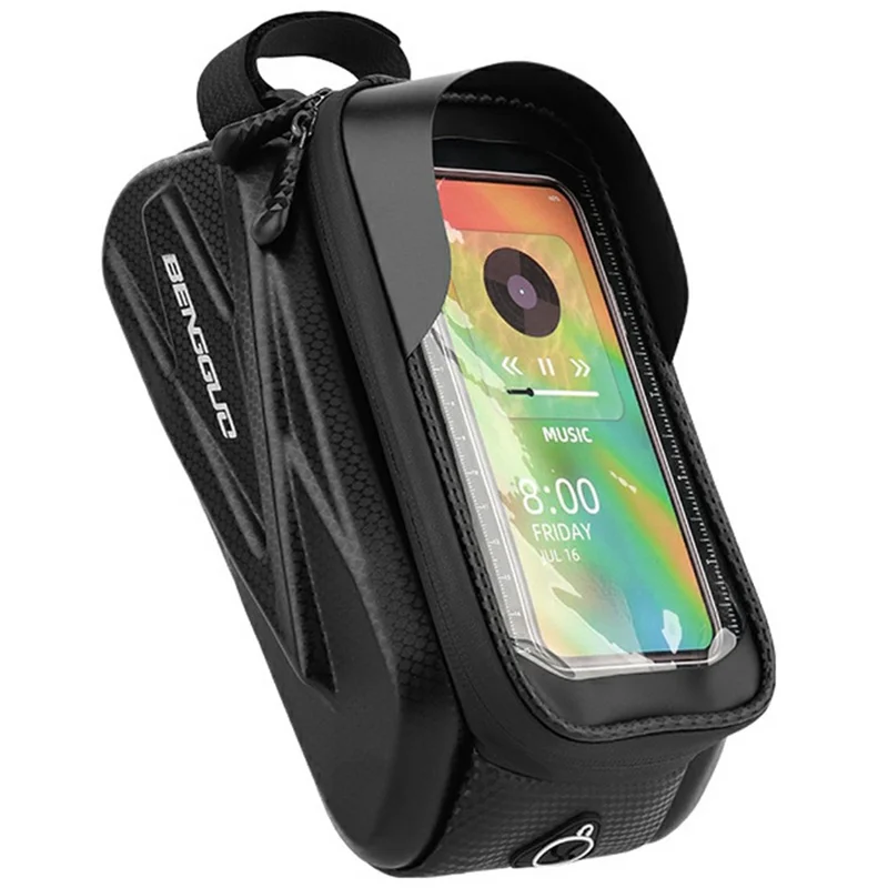BENGGUO BG-0835 Bicycle Front Frame Bag Mountain Bike Phone Holder Storage Pouch - 1