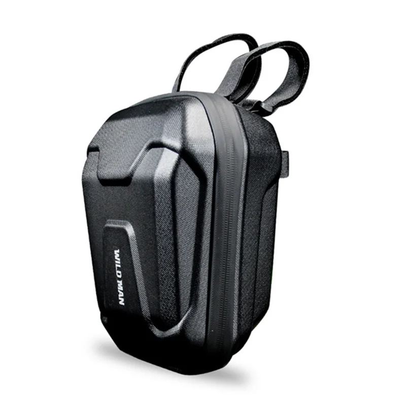 WILD MAN TS9 2.5L Electric Scooter Bag EVA Hard Shell Handlebar Storage Bag for E-Scooter Bicycle - Black - 1