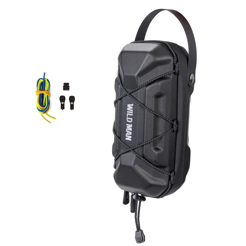 WILD MAN GD6X EVA Hard Shell Handlebar Bag 2L Waterproof Quick Release Front Bag for Electric Scooter Bike - Black|2L - 1