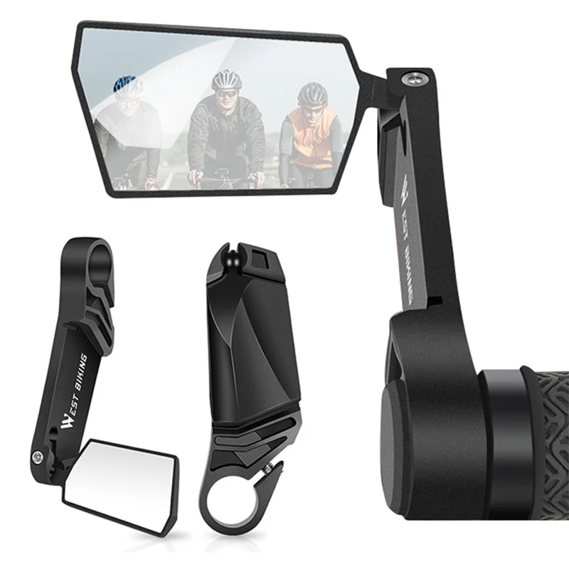 WEST BIKING YP0720037 2Pcs Bike Rearview Mirror 360 Degree Rotation Handlebar Folding Mirror - 1