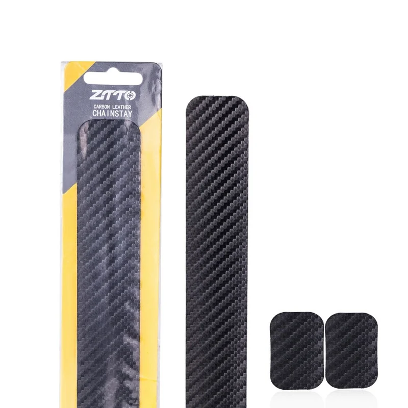 ZTTO 1 Set Bike Chainstay Protector Bicycle Chain Guard Pad Carbon Fiber Texture Protective Sticker - 1