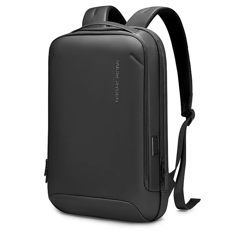 MARK RYDEN MR9008 15.6'' Laptop Backpack Shoulders Bag Travel Rucksack Business Backpack with 2 Charging Ports Outside - Black - 1