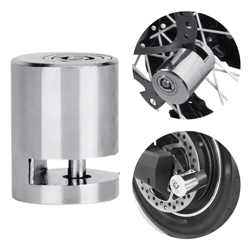MOFOX Bike Disc Brake Lock Alloy Steel Electric Bike Motorcycle Bicycle Security Anti-Theft Lock - Silver - 1