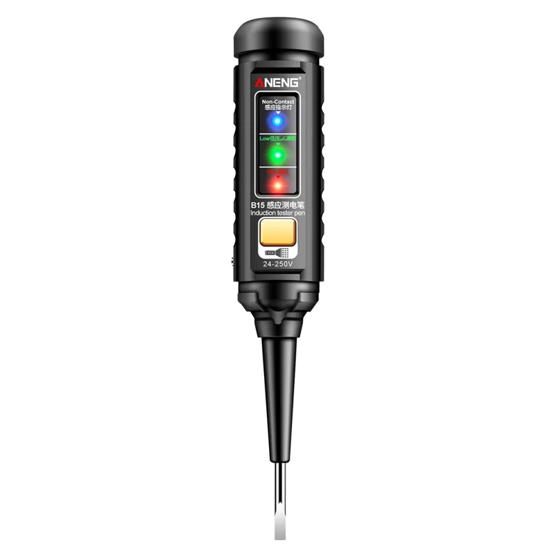 ANENG B15 Voltage Detector Pen with Night Flashlight AC DC Electric Test Pen Screwdriver - 1