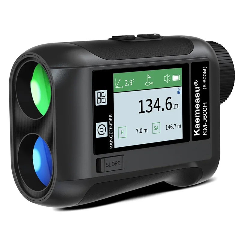 KAEMEASU KM-J600H 5-600m Outdoor Laser Golfing Range Finder Voice Broadcast Golf Rangefinder - Black - 1