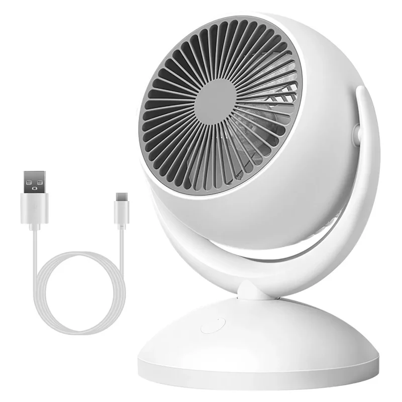K19 Air Circulator Desk Fan 4 Speeds Adjustable Rechargeable Portable Oscillating Fan for Home Office - 1