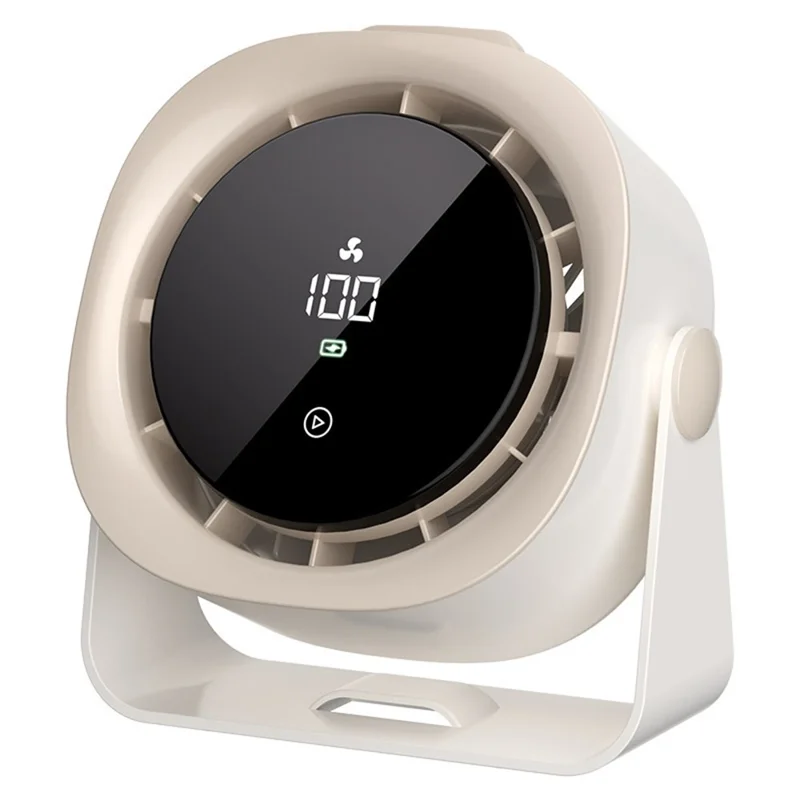 3 Speeds Adjustable Desk Turbo Fan Rechargeable Touch Screen Wall Mounted Oscillating Fan - 1