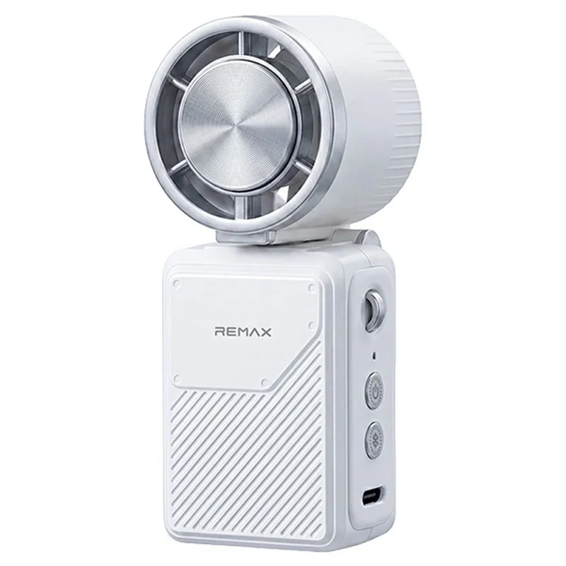REMAX RS-SF35 Mini Foldable Cooling Fan 3000mAh Portable Desktop Handheld Fan for Travel Outdoor - White - 1