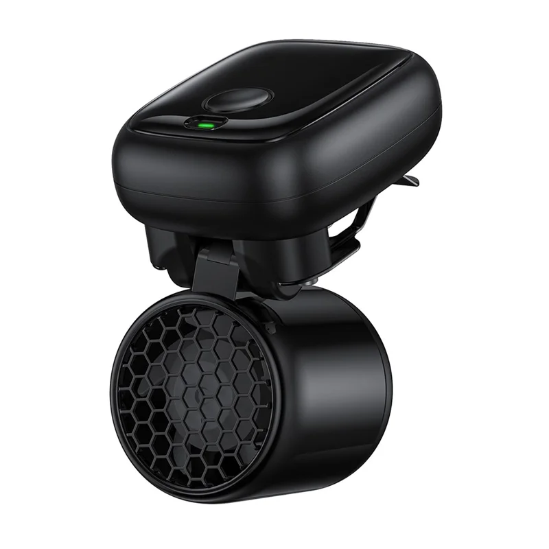 N616 Portable Mini Handheld Clip-On Fan Ultra-Light 3-Speed 16000RPM 1200mAh Desktop Fan for Travel Office - Black - 1