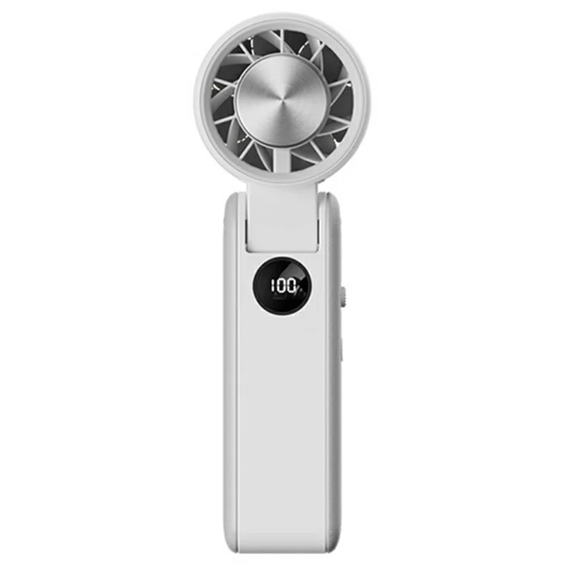 RD20 Foldable Cooling Fan 3000mAh Ice Cooling Portable Neck Hanging Handheld Desktop Mini Fan for Outdoor - White - 1