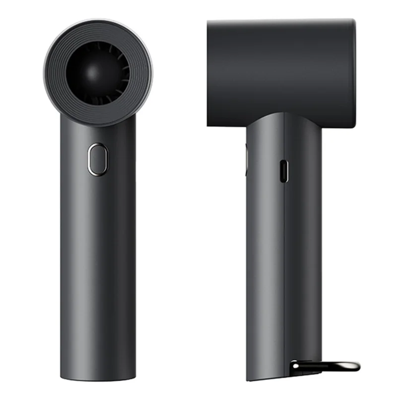 H23 Portable Handheld Fan 2000mAh High Speed Turbine Silent USB-C Charging Mini Fan for Outdoor Travel - Black - 1