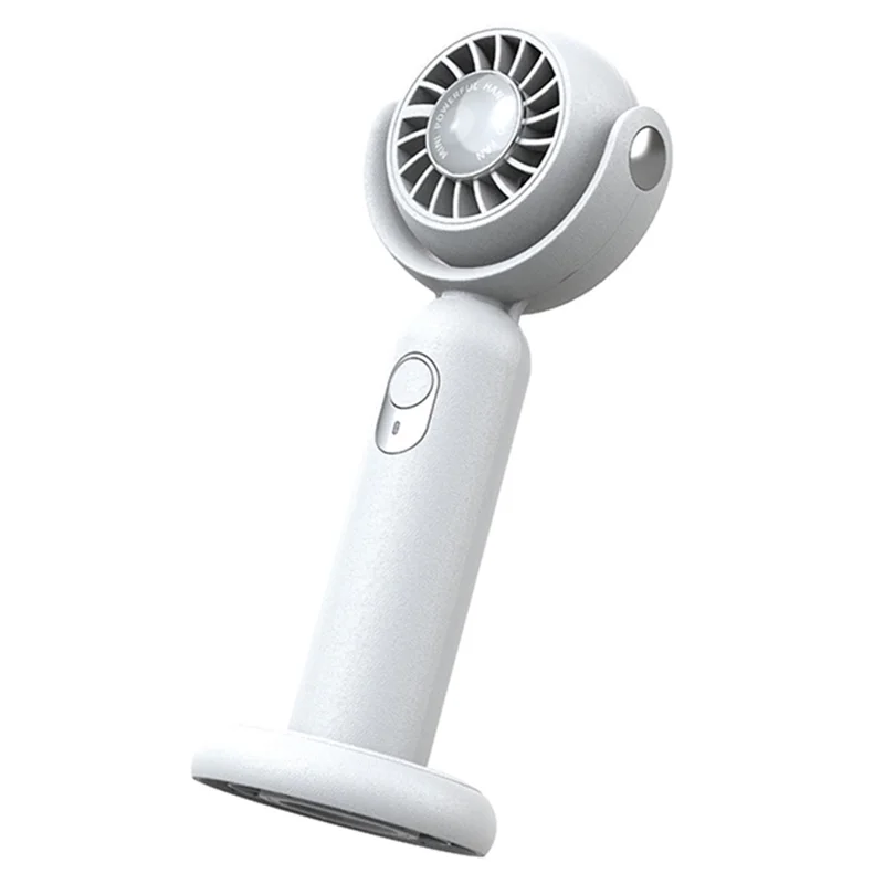 F10 Mini Portable Handheld Desktop Neck Hanging Rotatable Fan Cooler Rechargeable Summer Cooling Fan - White - 1