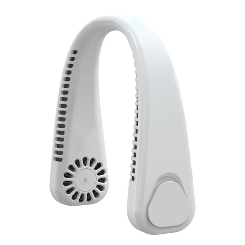 F2 USB Summer Air Cooling Neck Fan Leafless Hanging Neck Fan Bladeless Neckband Fan - White - 1