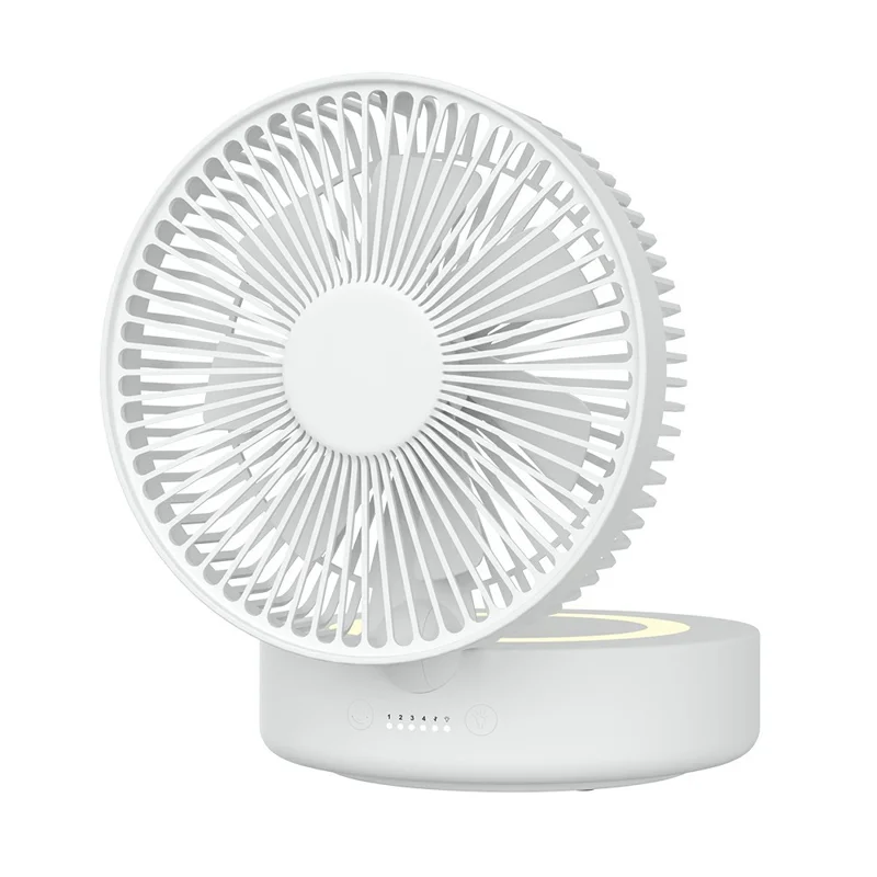 F2308 Foldable Desktop / Wall Mount Fan Cooler Rechargeable Summer Cooling Fan with Remote Control - 1