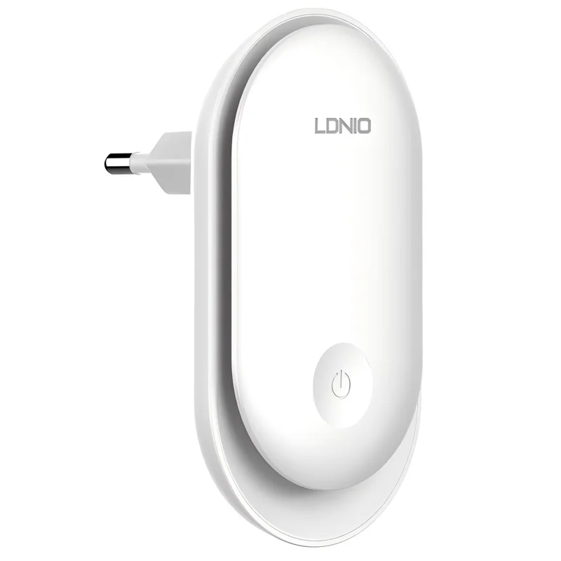 LDNIO Y1 0.5W Plug-in LED Night Light Auto Switch 3500K Warm Light for Bedroom Hallway - White / EU Plug - 1