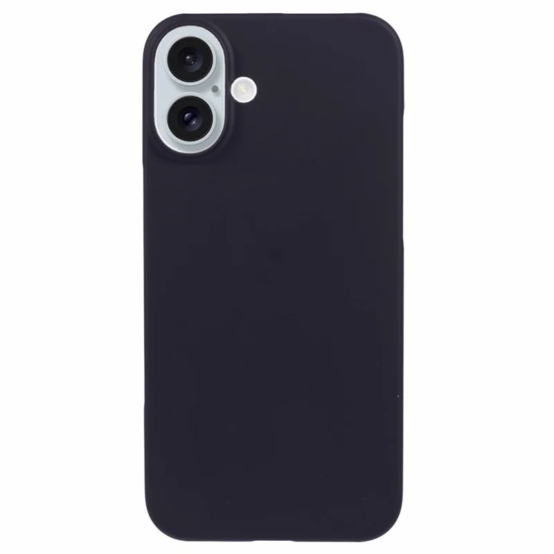 For iPhone 16 Shockproof Hard PC Phone Case Rubberized Phone Cover - Black - 1