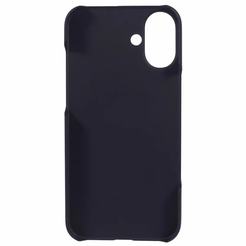For iPhone 16 Shockproof Hard PC Phone Case Rubberized Phone Cover - Black - 2