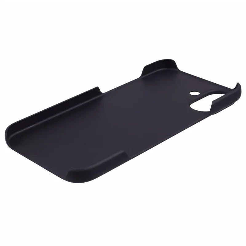 For iPhone 16 Shockproof Hard PC Phone Case Rubberized Phone Cover - Black - 5