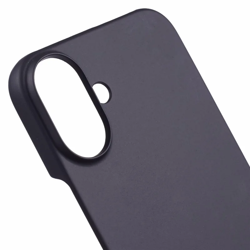 For iPhone 16 Shockproof Hard PC Phone Case Rubberized Phone Cover - Black - 6