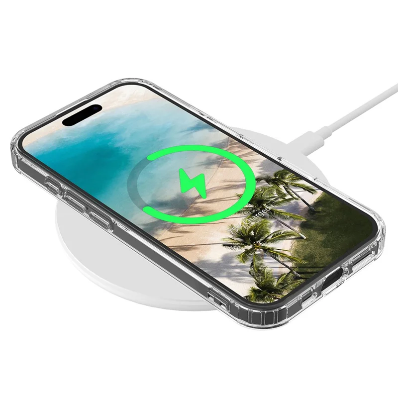 For iPhone 16 Clear Case Compatible with MagSafe TPU+Acrylic Phone Cover - 3