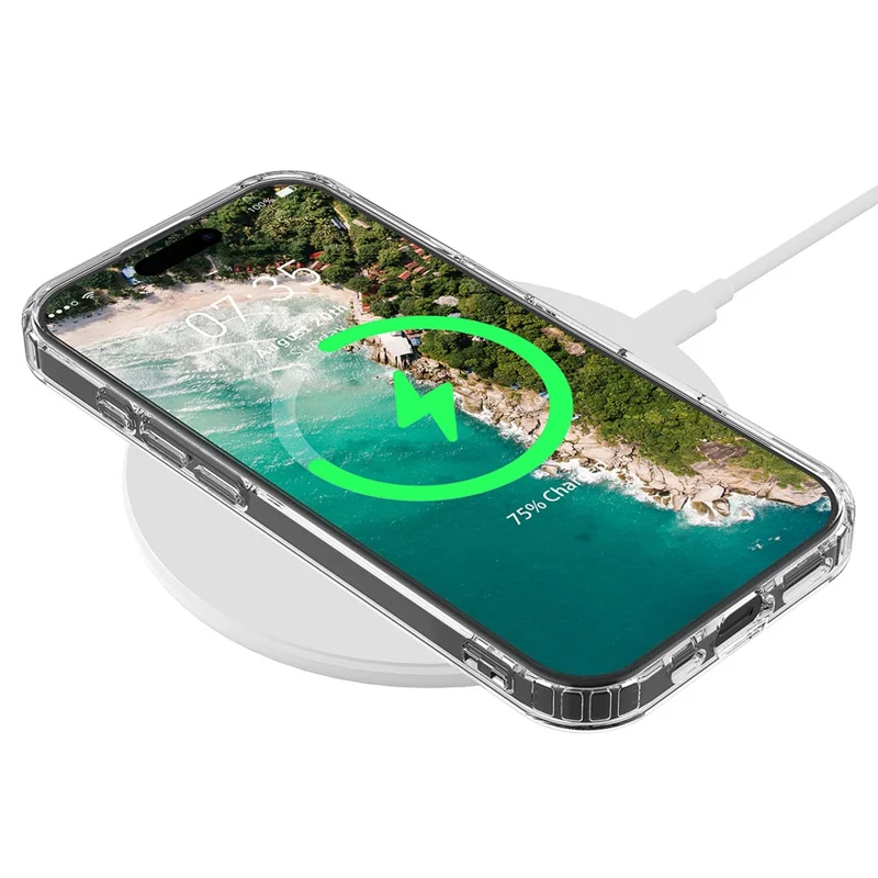For iPhone 16 Pro Case TPU+Acrylic Clear Phone Cover Compatible with MagSafe - 2