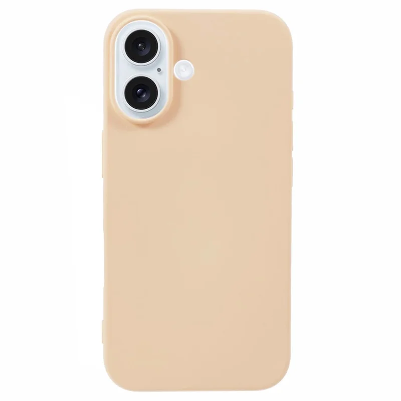 For iPhone 16 Plus TPU Case Soft Fiber Lining Anti-Scratch Phone Cover - Pink - 1
