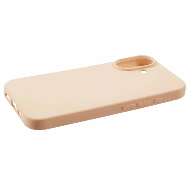 For iPhone 16 Plus TPU Case Soft Fiber Lining Anti-Scratch Phone Cover - Pink - 5