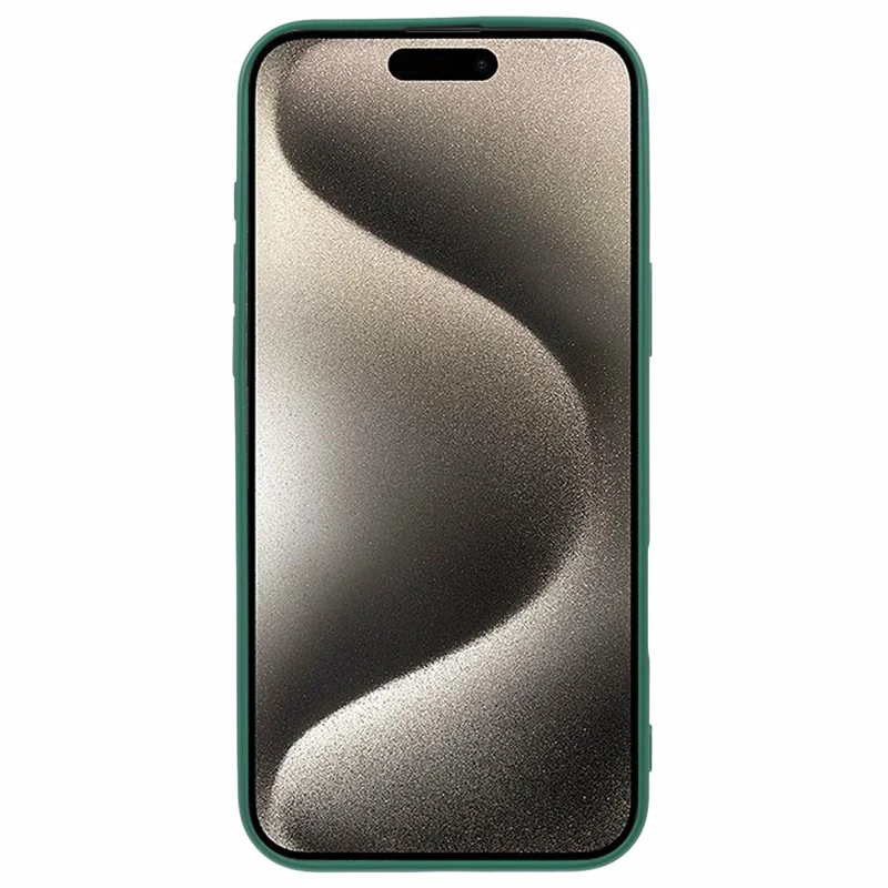 For iPhone 16 Pro Case Soft TPU Fiber Lining Protective Phone Cover - Army Green - 2