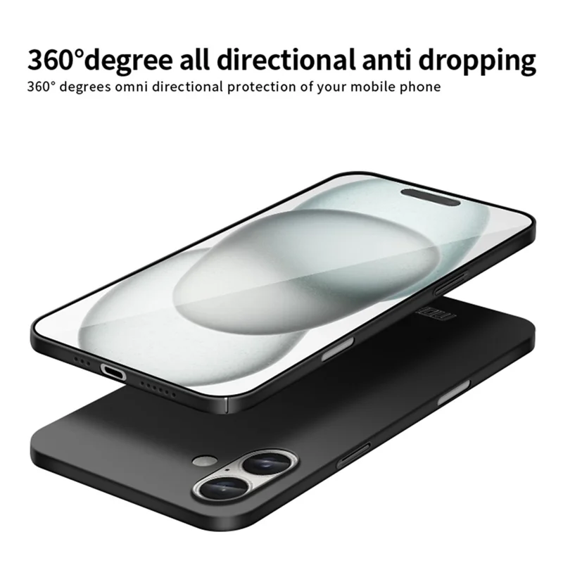 MOFI Shield Matte Series for iPhone 16 Plus Case Ultra Slim PC Protective Cover - Black - 7