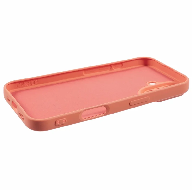 For iPhone 16 Plus Case Soft Fiber Lining TPU Phone Cover Camera Lens Protection - Orange - 4