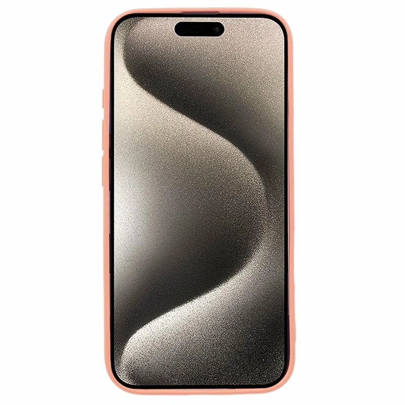 For iPhone 16 Case Fiber Lining TPU Soft Touch Phone Cover Drop Protection - Orange - 2